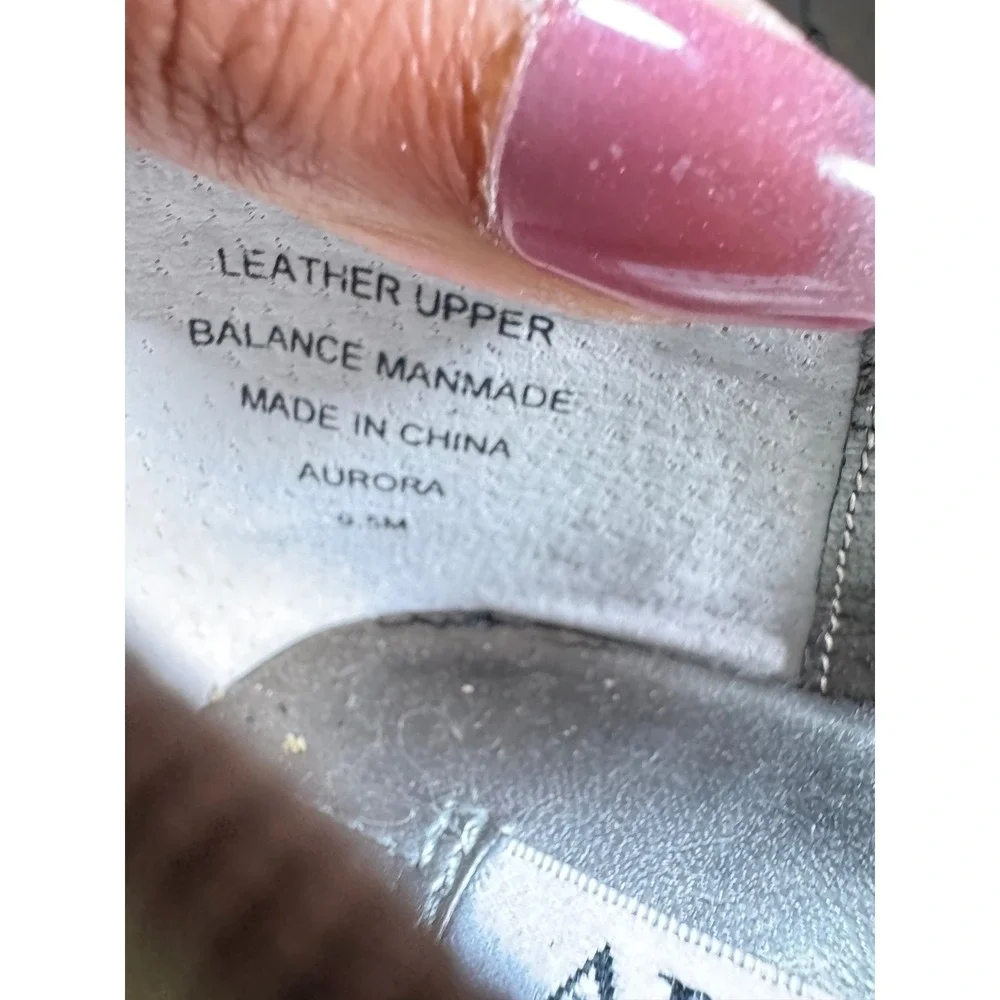 Alfani Aurora Womens Metallic Pewter Leather Upper Balletcore Flats Size 9.5M